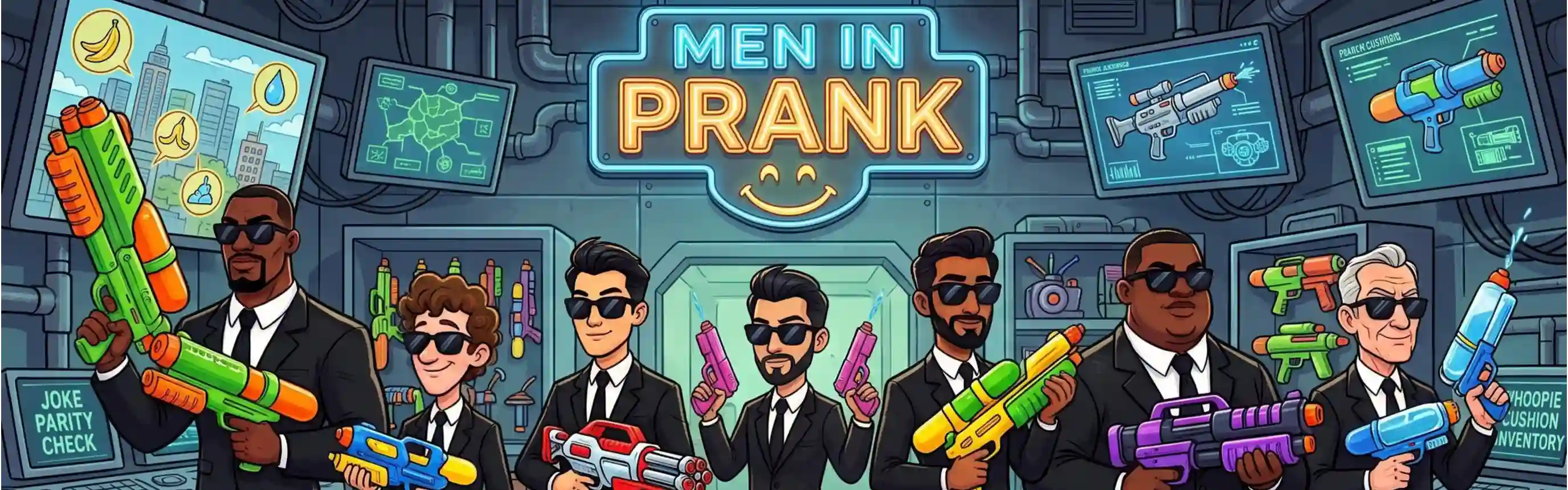 Men in Prank Top Banner
